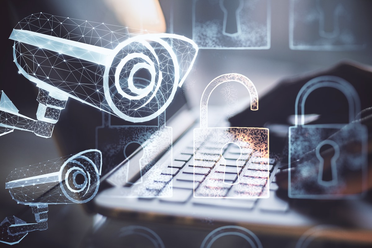 Creator securing digital photos and video files on a laptop