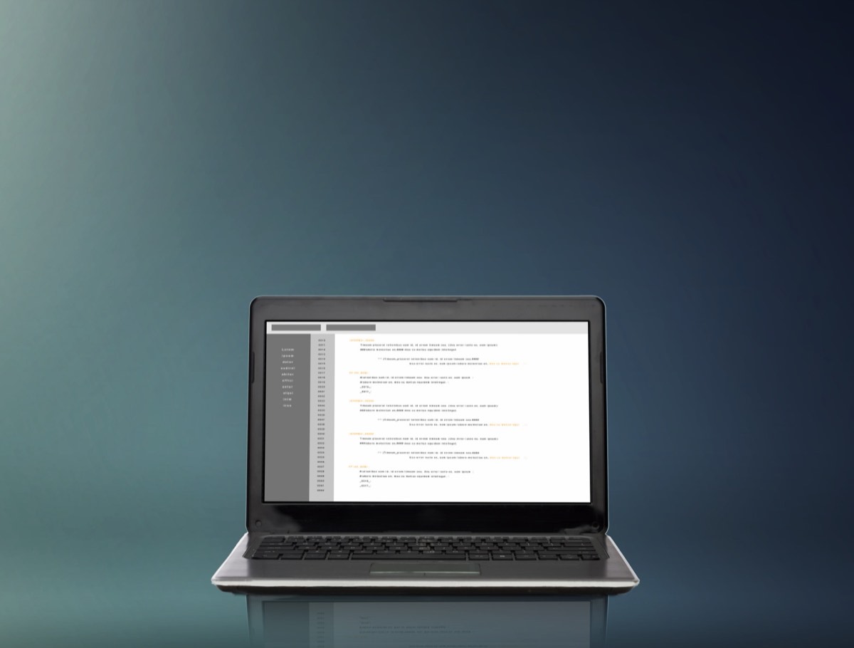 Lines of software code on a computer screen