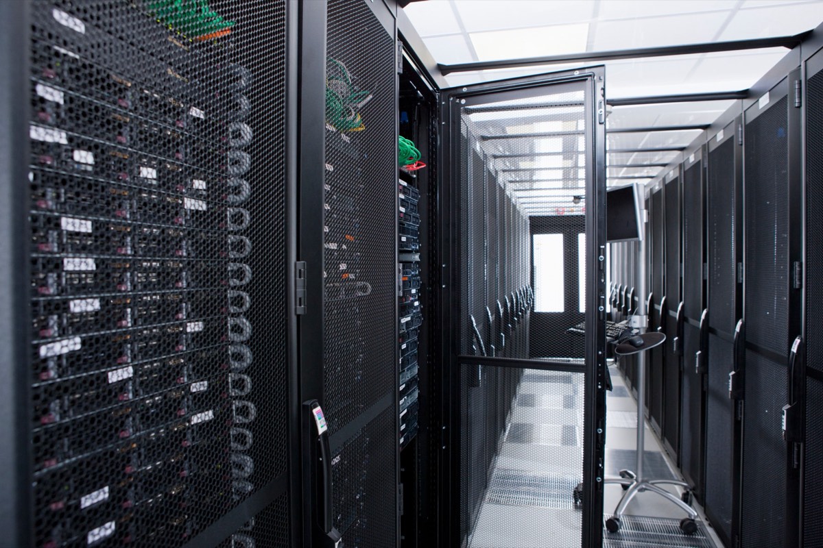 Server racks in a data center supporting a content delivery network
